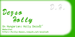 dezso holly business card